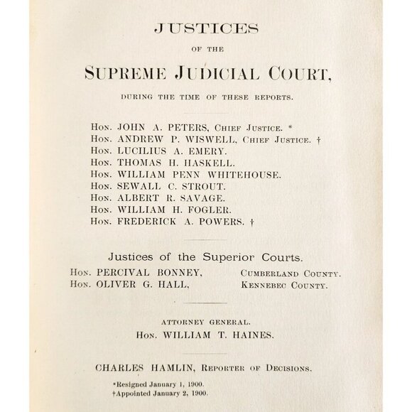 1900 Maine Reports Chas Hamlin V13 Cases In Law Victorian 1st Edition 93 SHBS1 - Picture 3 of 5